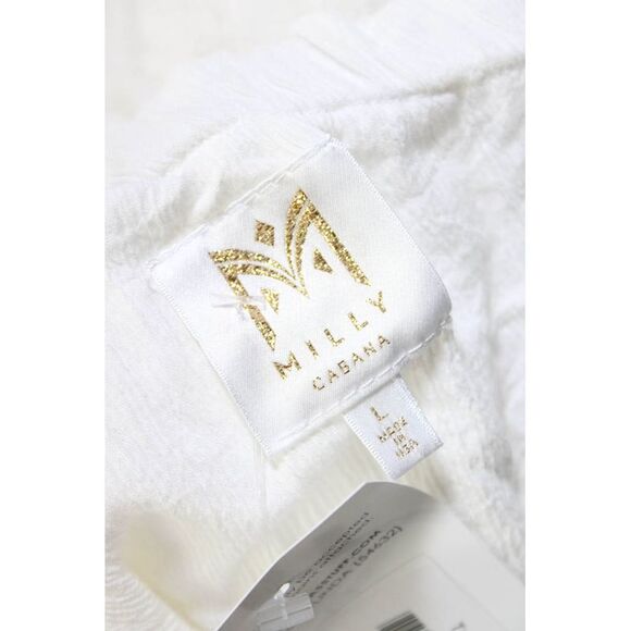 Milly Cabana Women's Asymmetrical One Shoulder Mini Dress White Size L - Picture 6 of 6